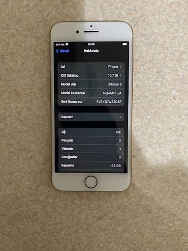 iphona 8 plus: IPhone 8, 64 GB, Qızılı, Barmaq izi — 4