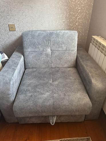 Kompakt ölçülü, çoxfunksiyalı kreslo-divan. - Rəng: boz (universal lalafo.az -da Kompakt ölçülü, çoxfunksiyalı kreslo-divan. - Rəng: boz (universal