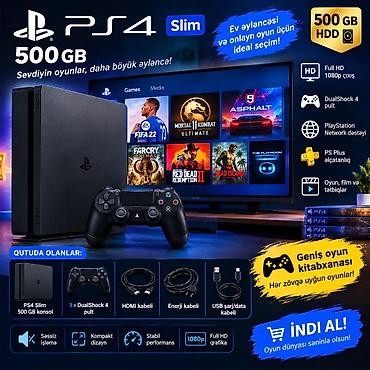 xbox one s 1tb: Sony PlayStation 4 Slim – 500 GB - Model: PS4 Slim - Yaddaş: 500 GB — 1