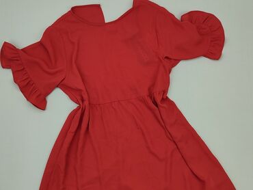 czerwona długa sukienki wieczorowa: Sukienka, S, Boohoo, stan - Idealny