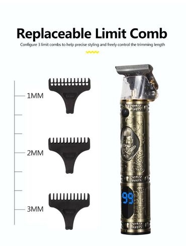 Trimeri za precizno uklanjanje dlačica: Masinica za precizno šišanje sa displejem Mašinica je bežična, puni — 2