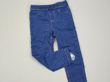 mom fit jeans z dziurami: Spodnie jeansowe, 2-3 lat, 92/98, stan - Dobry