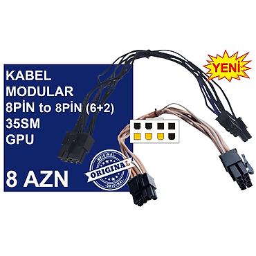 Настольные ПК и комплектующие: Kabellər "8PİN MALE to 8PİN MALE Original” MƏHSULLAR TAM ORİGİNALDIR — 3