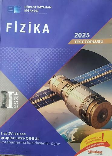 Книги и журналы: Məhsul: “Fizika – 2025 Test Toplusu” (DİM nəşri), 1,2 hissə. İkisi — 2
