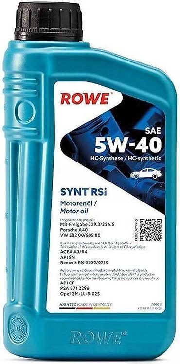 гидравлическое масло: Mühərrik yağı "Rowe HIGHTEC SYNT RS SAE 5W-40 1 LT"ROWE HIGHTEC SYNT — 1