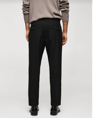 koja şalvar: Oversized men's pants Şalvar, Mango, rəng - Qara