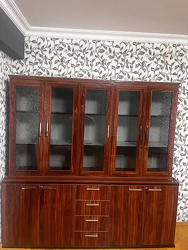 Буфеты: Yemək otağı üçün vitrinli bufet - Material: MDF/LDSP əsaslı, parlaq — 3