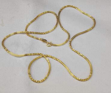 Наборы украшений: Серебро напыление жёлтое золото 925 пробы Длина 50 см Для заказа