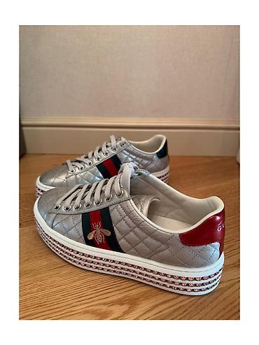 Кроссовки и спортивная обувь: Gucci Yeni kimi! 37 Olchu(38 uygun) Originaldir — 1