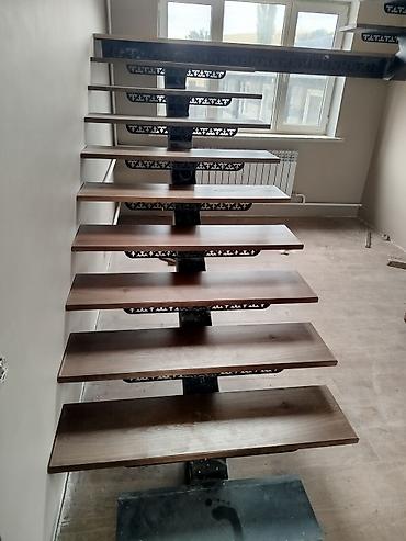 Металлические лестницы: Металлическая лестница Для дома, Форма лестницы: Прямая, Стиль: Лофт — 4