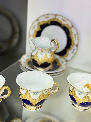 sudlu inekler: Çay dəsti, rəng - Ağ, Kobalt, Almaniya — 2