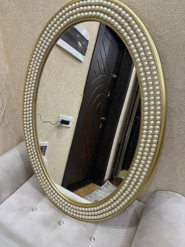 Güzgülər: Güzgü Divar üçün, Oval, Dekorativ, Çərçivə ilə — 1