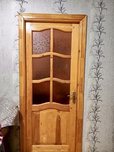 Taxta daxili qapı – şüşəli model - Material: təbii ağac (masiv)