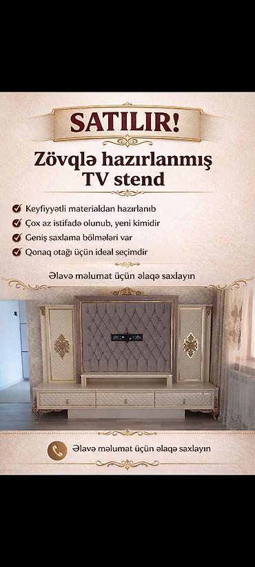 mebel materialı: Qonaq otağı mebel dəsti və TV stendi Tərkibi və xüsusiyyətləri: - — 2