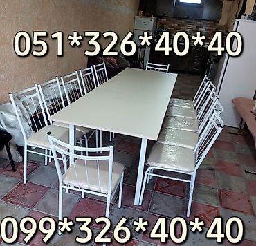 bag stullari: Qonaq otağı üçün, Yeni, Açılmayan, Dördbucaq masa, 8 stul — 4
