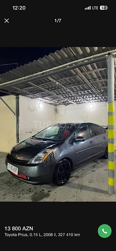 primicka xidməti 2111: Toyota Prius: 1.5 l | 2008 il Hetçbek — 1