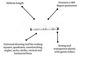 Ostali merni alati: Rolling Ruler – multifunkcionalno kotrljajuće lenjire - Transparentan — 13