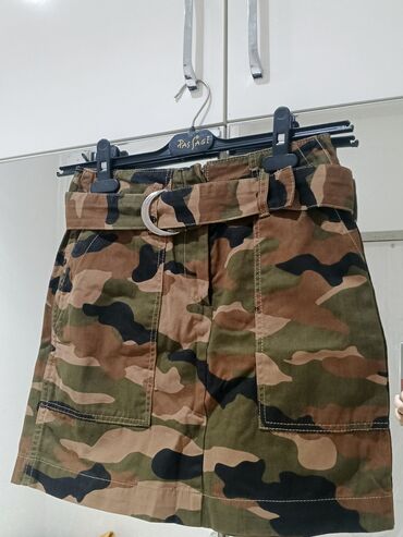 ərəb paltarı: Kamuflyaj naxışlı ətək - Model: mini/skirt, “cargo” üslubu - Rənglər