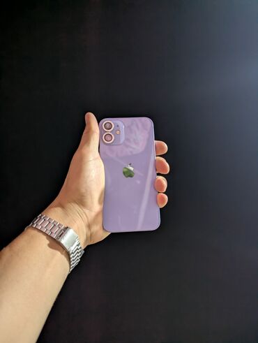 ноутбук apple бишкек: IPhone 12 mini, Колдонулган, 128 ГБ, Deep Purple, Каптама, Коргоочу айнек, 76 %