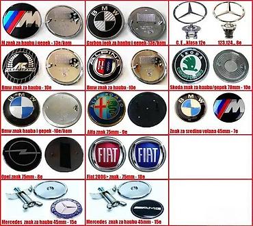 Auto delovi, gume i tjuning: BMW M znak samolepljiv metalni. Samolepljiv znak oznaka originalnih — 4