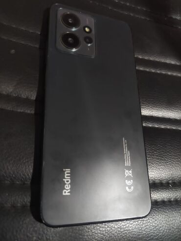 кийиз чехол: Redmi, Redmi Note 12, Колдонулган, 128 ГБ, түсү - Кара, 2 SIM