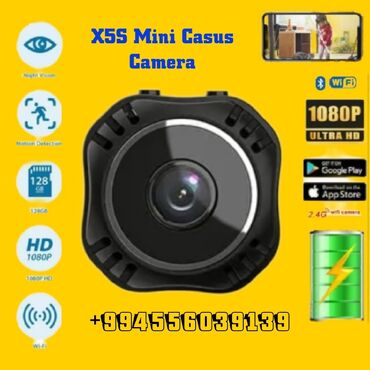 Videomüşahidə: Mini Casus Kamera Full HD 1080p mini casus kamera gecə versiyası — 5