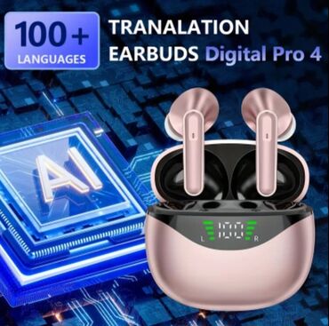 mikro: Yeni Simsiz (Bluetooth) Qulaqcıqlar, AIR MUSIC, rəng - Çəhrayı