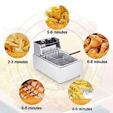 Ostali kuhinjski aparati: Friteza za radnu površinu sa velikim rezervoarom od 6L i snage 2500w — 2