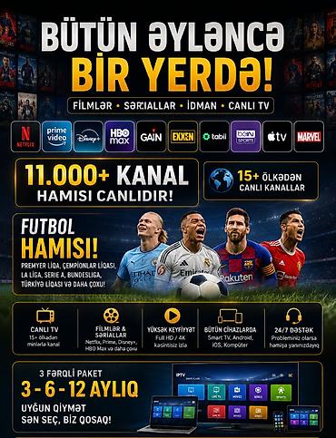 mobil ip tv: 🔥 IPTV – Əyləncə və Futbol Bir Arada! 📺 11.000+ canlı kanal ⚽ Futbol — 1