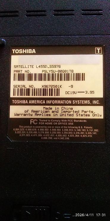noutbuklar toshiba: Yeni Toshiba, 15.6 ", 256 GB, Ünvandan götürmə — 3