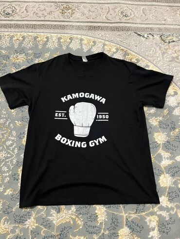 национальные головные уборы: Футболка Kamogawa Boxing Gym Первый Шаг На рост 170-180 - Цвет: черный