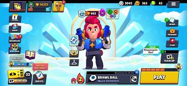 PS2 & PS1 (Sony PlayStation 2 & 1): Brawl Stars mobil oyununun əsas səhifəsinin təsviri. Burada istifadəçi