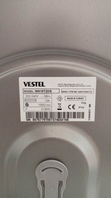 Paltaryuyan maşınlar: Paltaryuyan maşın Vestel, 6 kq, İşlənmiş, Avtomat, Qurutma var, Kredit yoxdur, Pulsuz çatdırılma -da lalafo.az — 2 Paltaryuyan maşınlar: Paltaryuyan maşın Vestel, 6 kq, İşlənmiş, Avtomat, Qurutma var, Kredit yoxdur, Pulsuz çatdırılma — 2