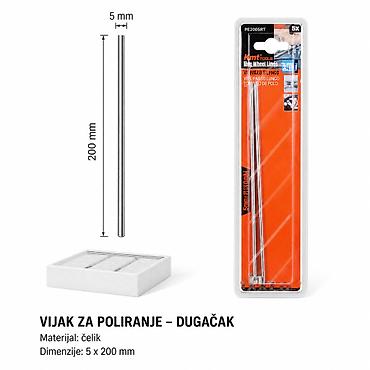 KMT Šipka šraf 5 × 200 mm – 2 kom Praktičan alat/pribor za kućne
