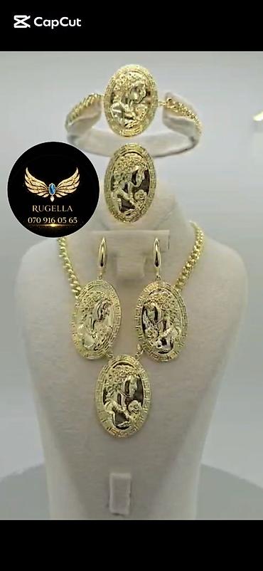 versace boyunbagi: Bijuteriya dəsti – “Rugella” - Komplekt: boyunbağı asqısı, sırğalar — 1
