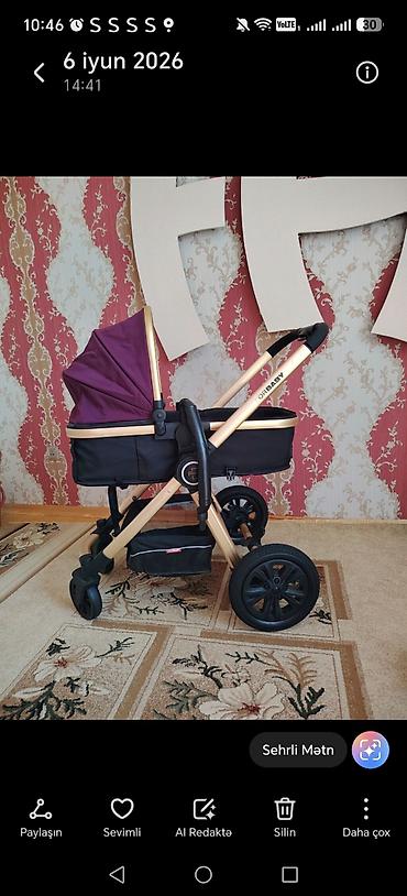 школьная форма для мальчиков: Uşaq arabası – ForBaby brendi - Rəng: bənövşəyi kapüşon, qara beşik — 1