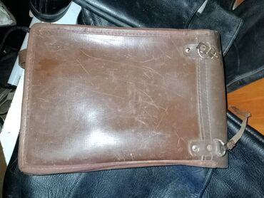 Портфели: Портфель‑органайзер советского образца (кожа/кожзам, коричневый) — 17