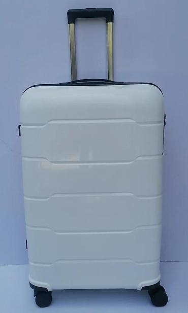 Putni koferi i torbe: Set kofera – 3 komada, beli, tvrda školjka - Tvrdi ABS/PC tip kofera — 2