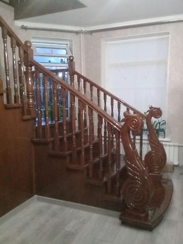 Деревянные лестницы: Деревянная лестница Для дома, Бесплатная консультация, Вид дерева: Кара Жыгач, Форма лестницы: Г-образная, Стиль: Хайтек — 8