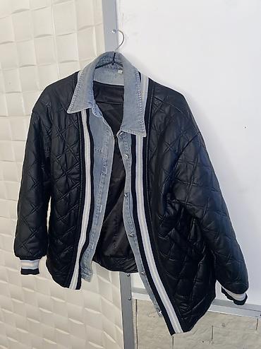 usta geyimi: Qadın üçün ikiqat effektli üst geyim – quilted dəri görünümlü jaket və — 3