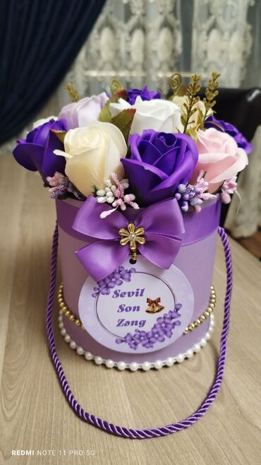 Toy aksesuarları: Gul buketleri sabun gullerden hazirlanir.Bir omur boyu solmayan,xarab — 8