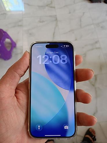 Apple iPhone: IPhone 15 Pro, 128 GB, Natural Titanium, Barmaq izi, Face ID — 1