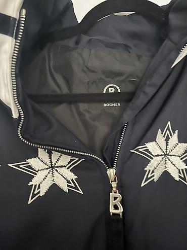plave jakne: Bogner ski jakna, tamnoplava sa belim detaljima i vezom snežnih — 2