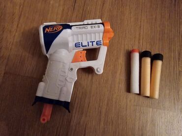 3 d qələm: Nerf "triad ex-3" tapançası və 3 güllə tam işlək vəziyyətdədir az