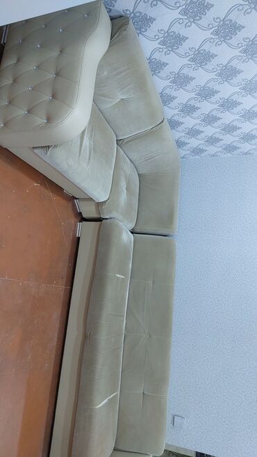 Угловой диван, Б/у, Раскладной, С подъемным механизмом