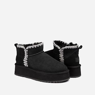 ugg bakü: 37 olcu Qadınlar üçün qış çəkməsi – qara rəng, qalın platformalı — 1