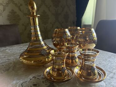 heinz kasa qiymeti: Qədəhlər, rəng - Qızılı, Xrustal, 6 ədədli dəst, 500 ml, Türkiyə