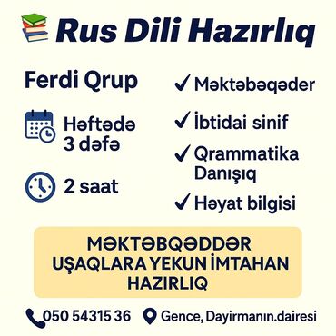 репетитор для начальных классов: Repetitor, Rus dili, İmtahanlara hazırlıq