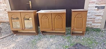 Mətbəx üst dolabları dəsti - Material: laminat/LDSP ağac teksturalı