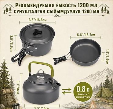 туристический газ: Набор посуды туристический с Газовой горелкой Туристический набор — 6